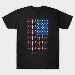 America Rifle Assault Rifle USA US Flag States T-Shirt